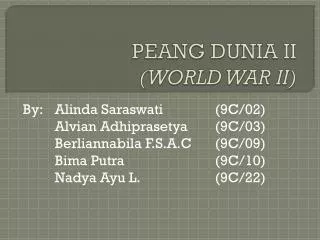 peang dunia ii world war ii