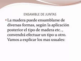 ensamble de juntas