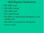 Shift Register Instructions - slide 1