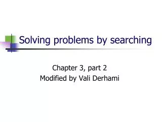 solving problems by searching
