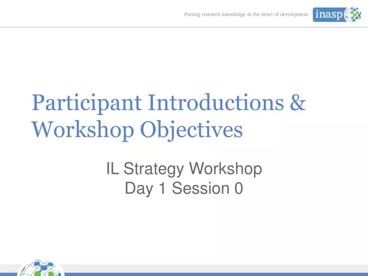 participant introductions workshop objectives