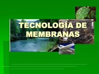 tecnolog a de membranas