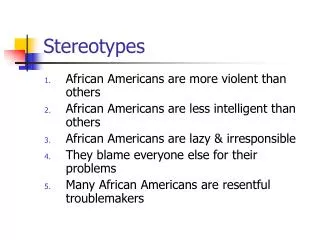 Stereotypes