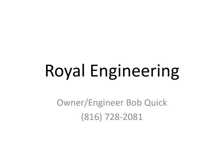 royal engineering