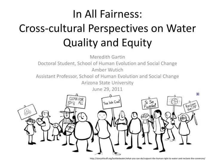 in all fairness cross cultural perspectives on water quality and equity