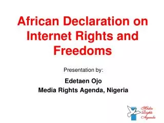 African Declaration on Internet Rights and Freedoms