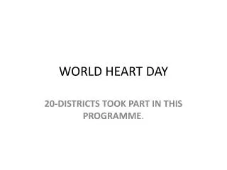 WORLD HEART DAY