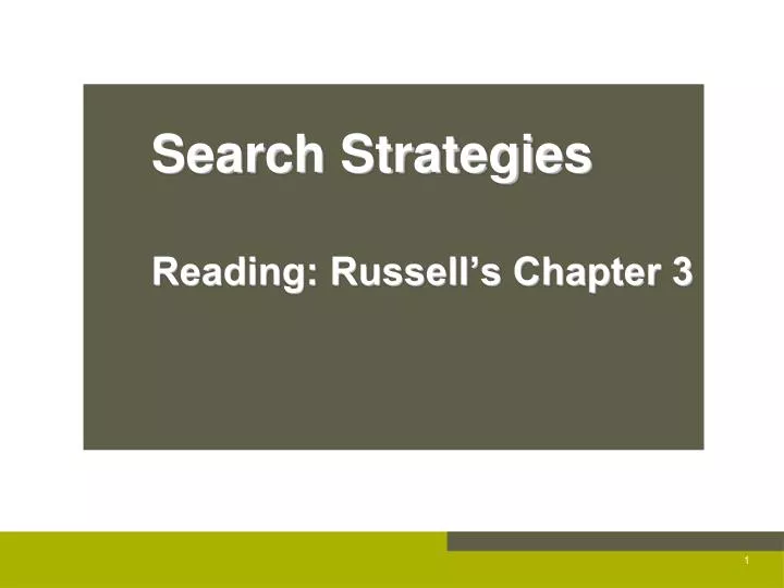 search strategies reading russell s chapter 3