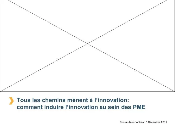 tous les chemins m nent l innovation comment induire l innovation au sein des pme