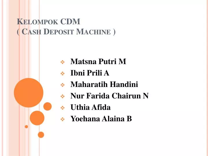 kelompok cdm cash deposit machine