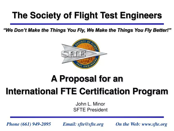 a proposal for an international fte certification program