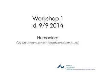 workshop 1 d 9 9 2014