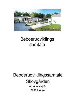 beboerudviklings samtale