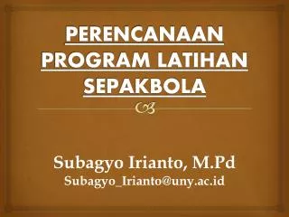 perencanaan program latihan sepakbola