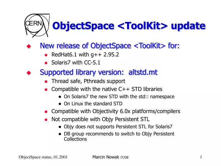 objectspace toolkit update