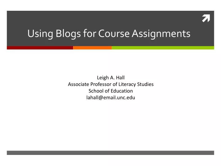 using blogs for course assignments
