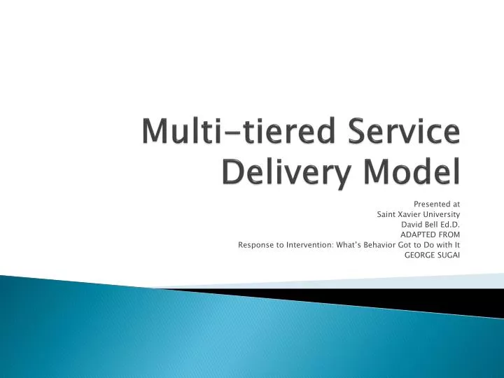 multi tiered service delivery model