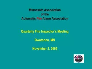 Tom Antal, Fire Protection Consultant 	Antal &amp; Associates, Inc. 	Minneapolis, MN