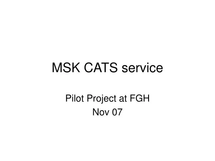 msk cats service