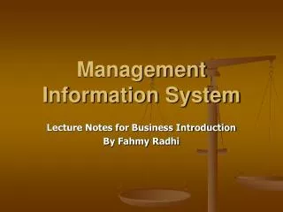 Management Information System