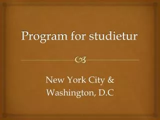 program for studietur