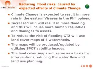 Reducing flood risks caused by expected effects of Climate Change