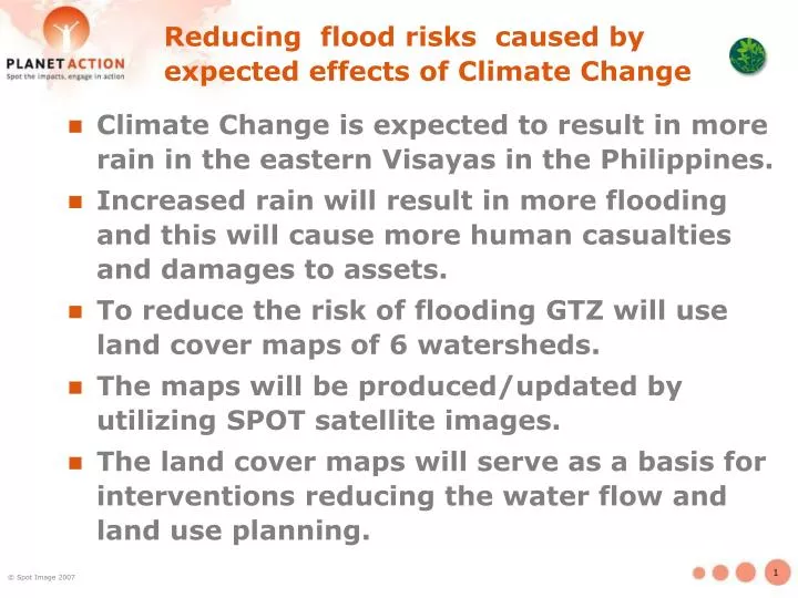 reducing flood risks caused by expected effects of climate change
