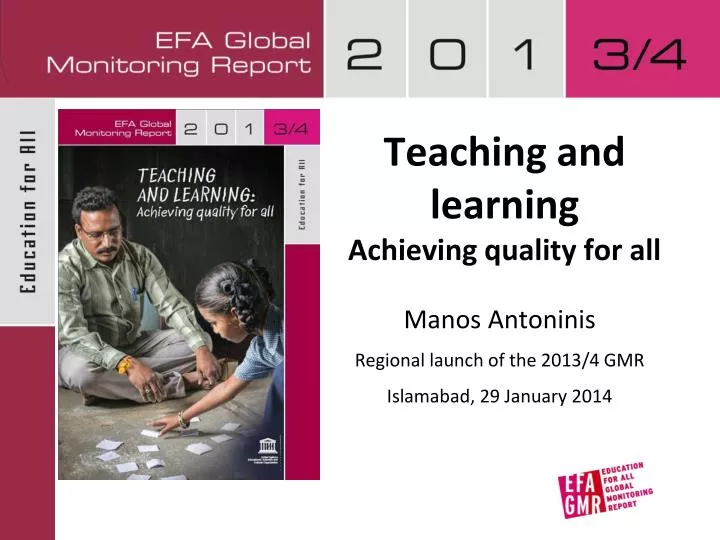 teaching and learning achieving quality for all