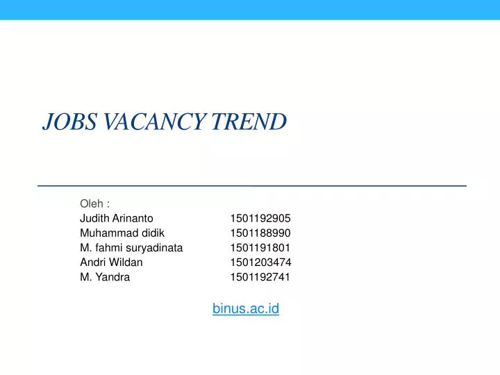 jobs vacancy trend