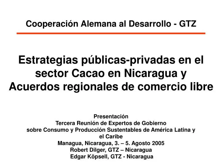 cooperaci n alemana al desarrollo gtz