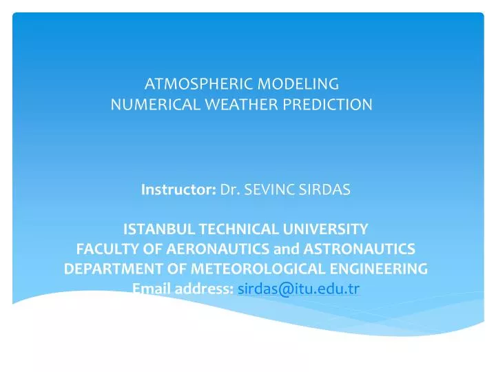 atmospheric modeling numerical weather prediction