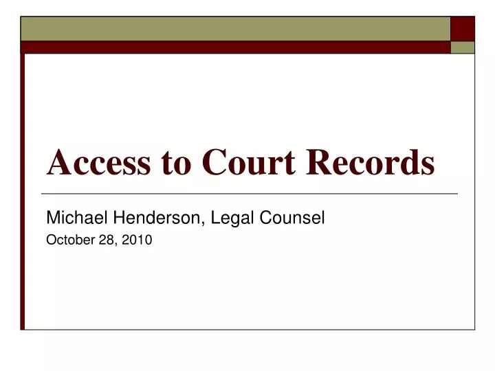 access to court records