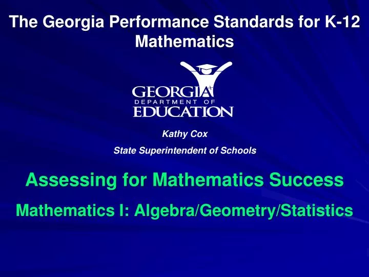 assessing for mathematics success mathematics i algebra geometry statistics