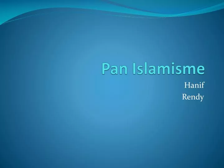 pan islamisme