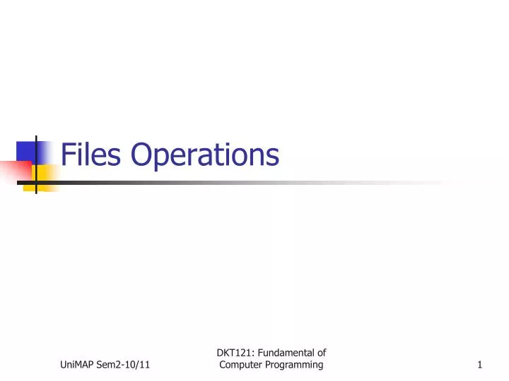files operations