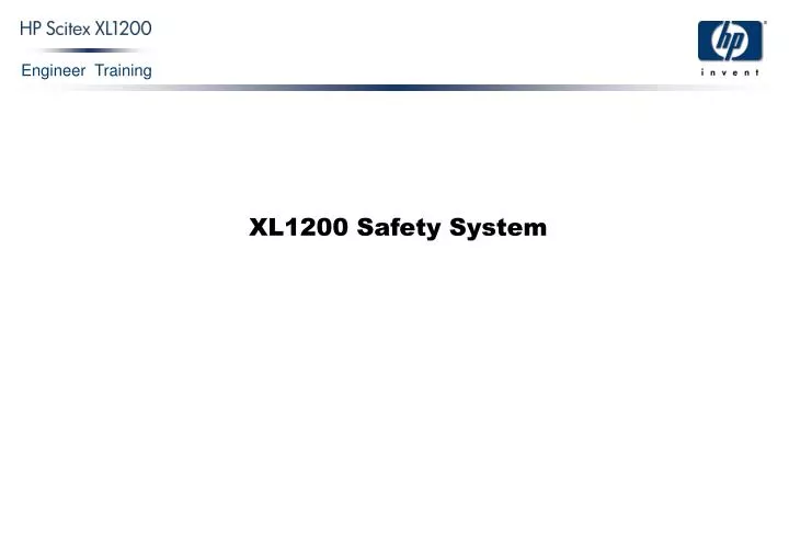 xl1200 safety system