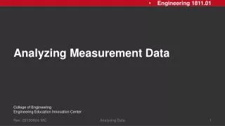 Analyzing Measurement Data
