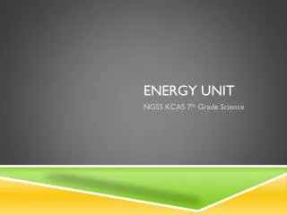 Energy Unit