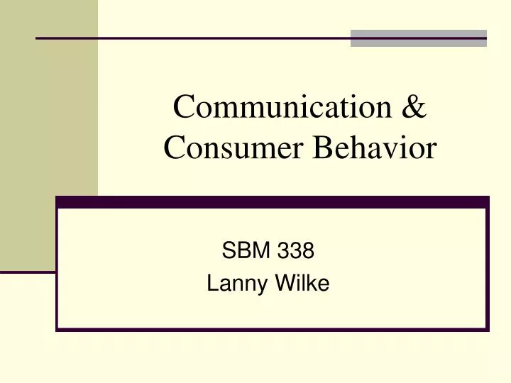 communication consumer behavior