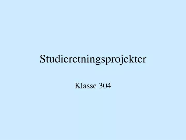 studieretningsprojekter