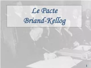 le pacte briand kellog