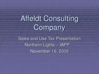 Affeldt Consulting Company