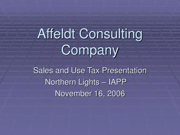 affeldt consulting company