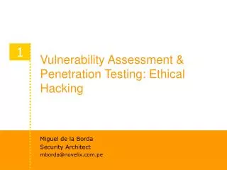 Vulnerability Assessment &amp; Penetration Testing: Ethical Hacking
