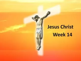 Jesus Christ Week 14