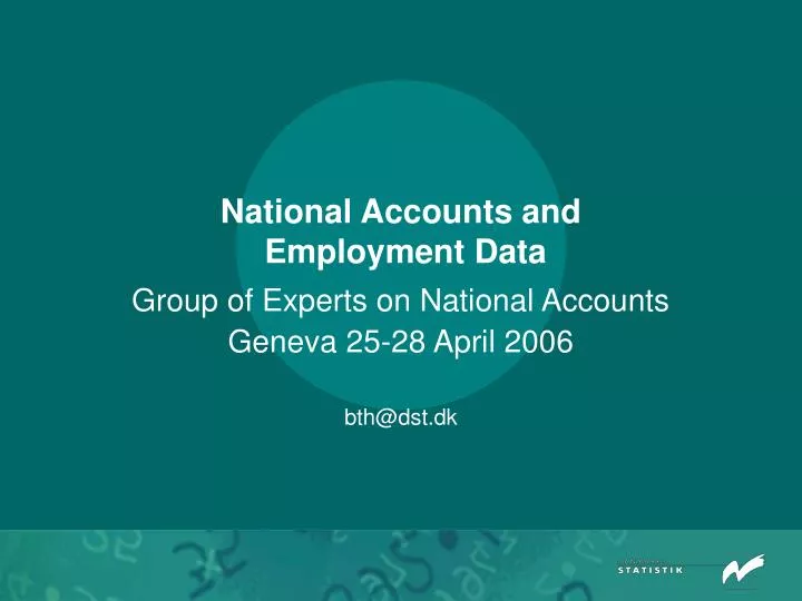 national accounts and employment data