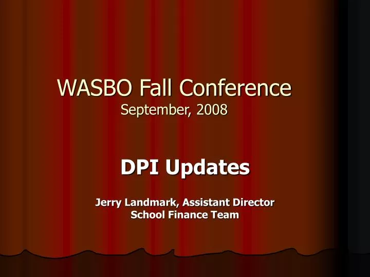 wasbo fall conference september 2008
