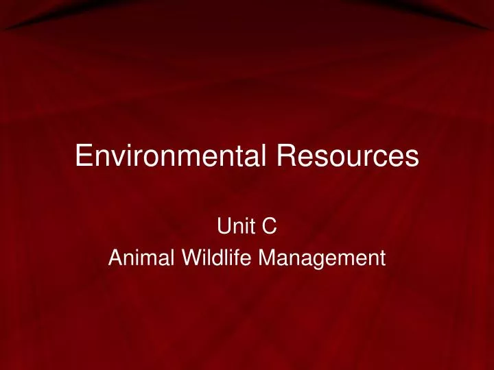 environmental resources