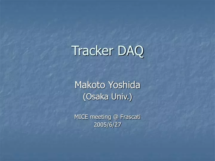 tracker daq