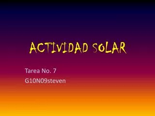 actividad solar